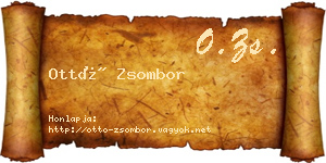 Ottó Zsombor névjegykártya